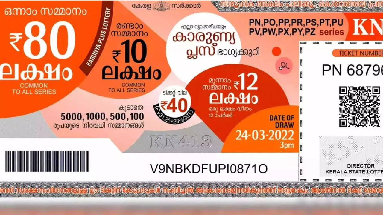 Kerala Lottery Results Today Karunya Plus Kn 552 Lottery (19-12-2024 