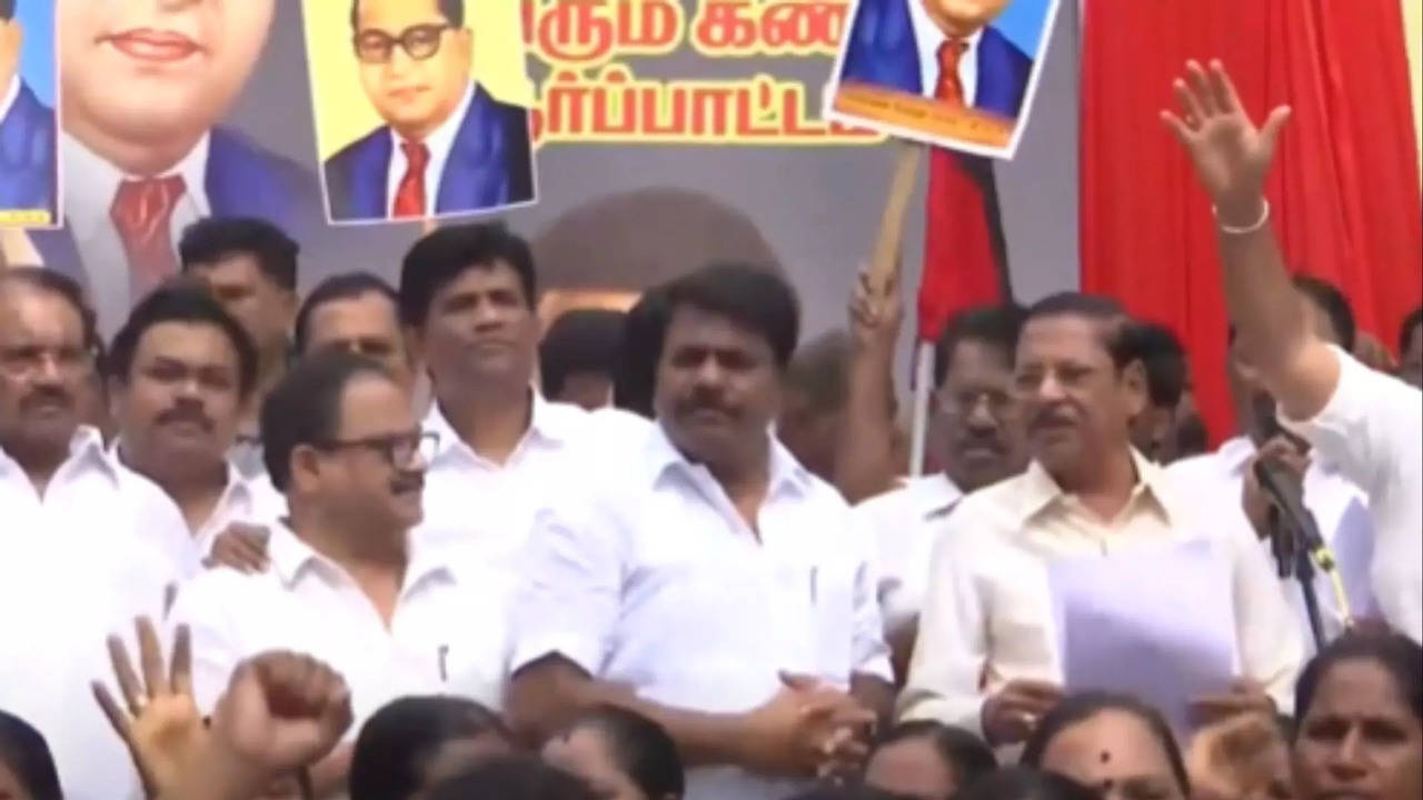 DMK Ambedkar Protest