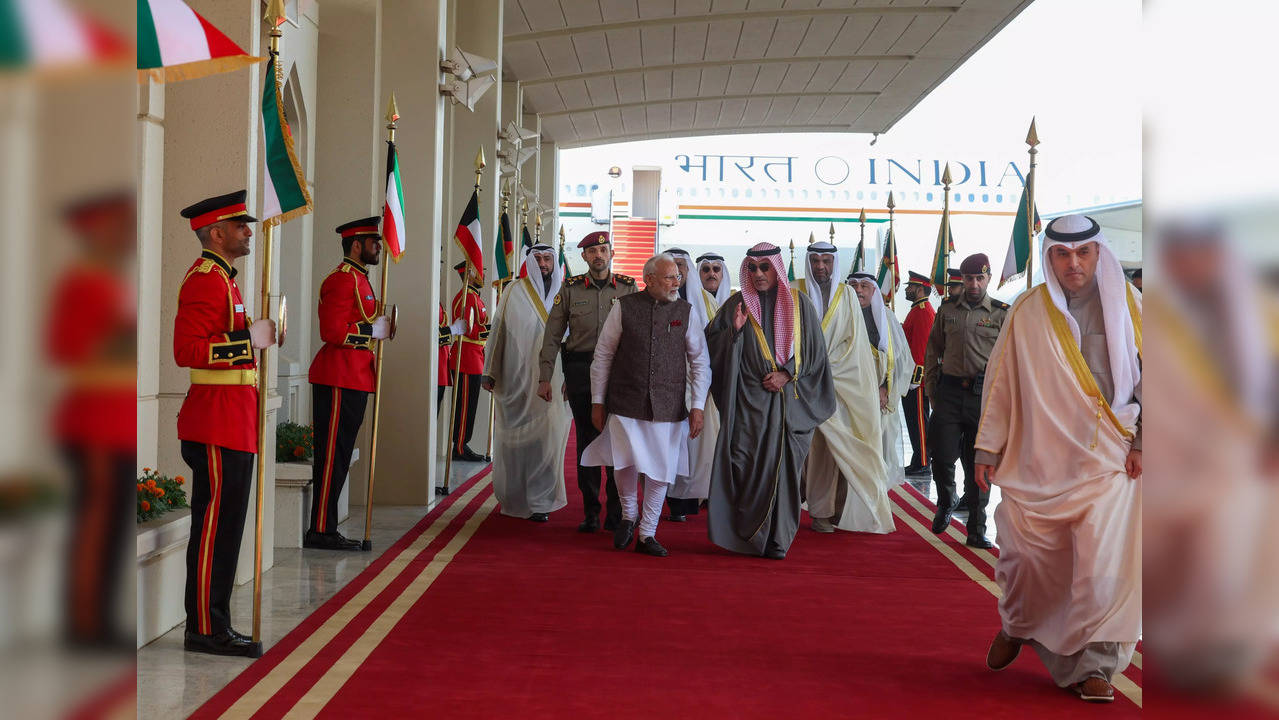 PM Modi landed in Kuwait on Saturday