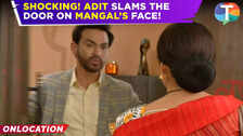 Mangal Lakshmi Update When Adit returns to pick up her kids she slams the door on Mangal's face