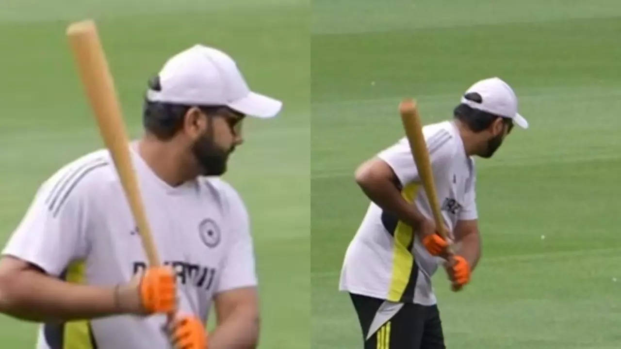 [Watch]: Rohit Sharma's Unique Baseball Bat Drill Ahead Of Boxing Day Test At MCG: Video