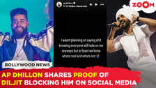 AP Dhillon shares proof of Diljit Dosanjh blocking him on social media saying I wasnt