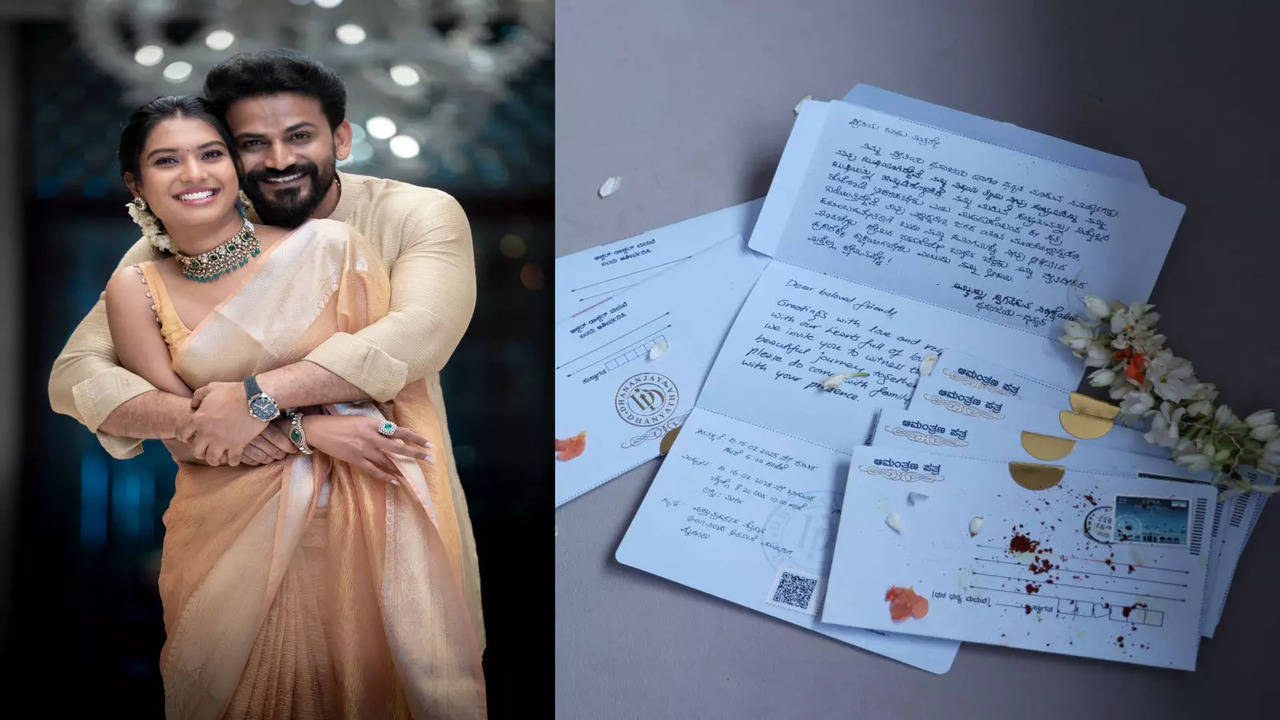 Daali Dhananjaya wedding invitation, an Inland letter