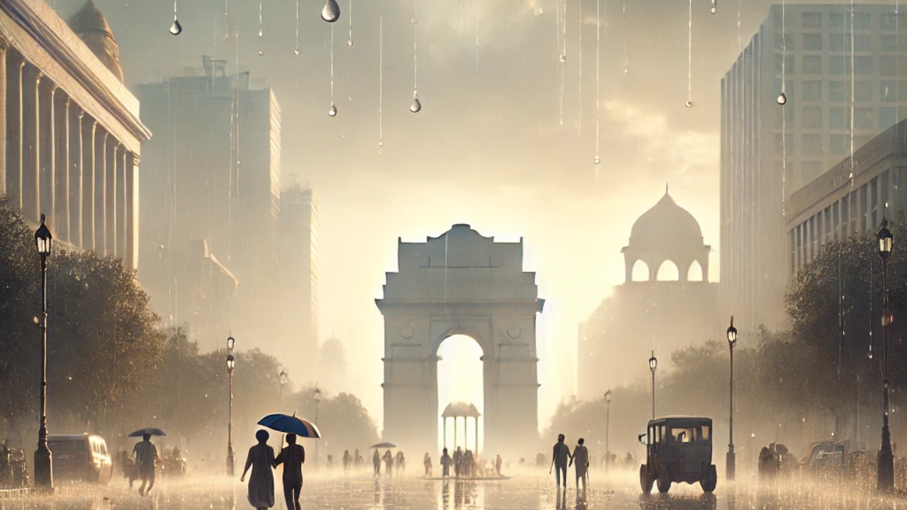 Light rains in Delhi (Representational Image-AI-Generated Image)