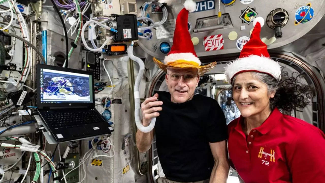 Viral photograph of Sunita Williams in Santa hat