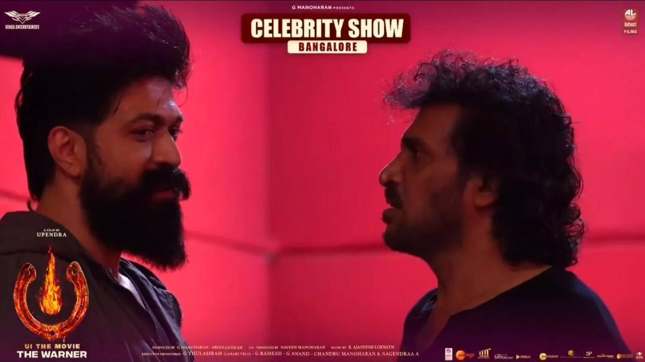 Rocking Star Yash and Upendra at 'UI The Movie' celebrity show