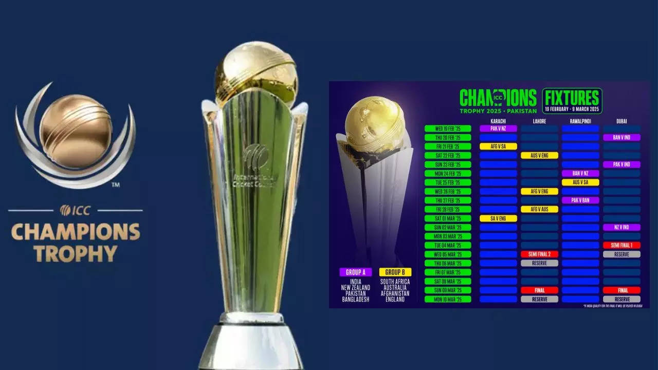 ICC Champions Trophy 2025 Full Schedule