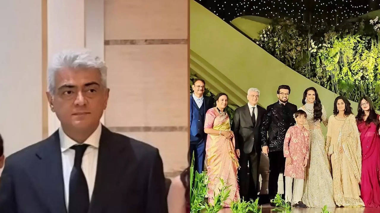 Ajith Kumar attends PV Sindhu's reception