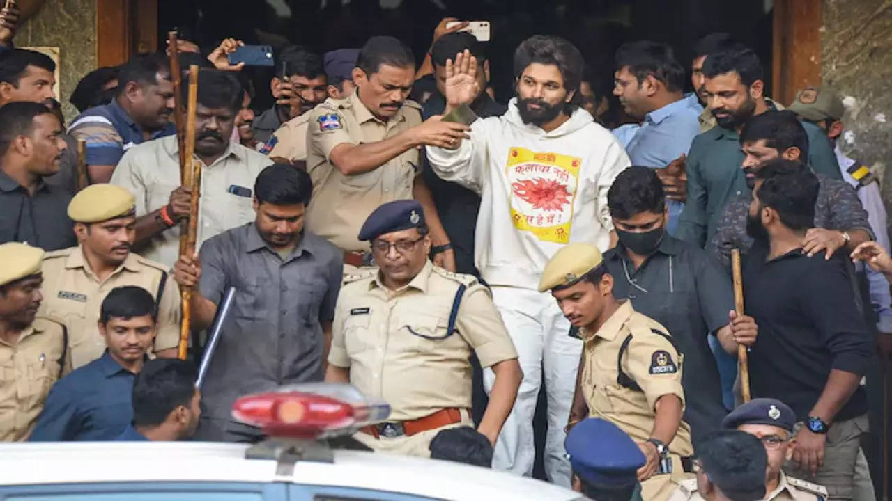 Allu Arjun reacts after getting bail in Pushpa 2 stampede death