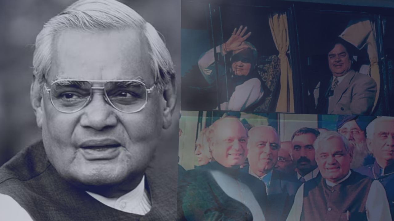 ​Atal Bihari Vajpayee reached Lahore by bus on 19 February, 1999.​