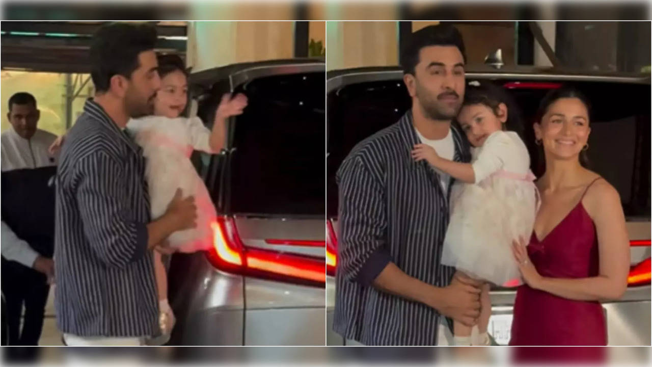 Alia Bhatt, Ranbir Kapoor's Daughter Raha Spreads Christmas Cheer, Says Hi To Paparazzi For The First Time