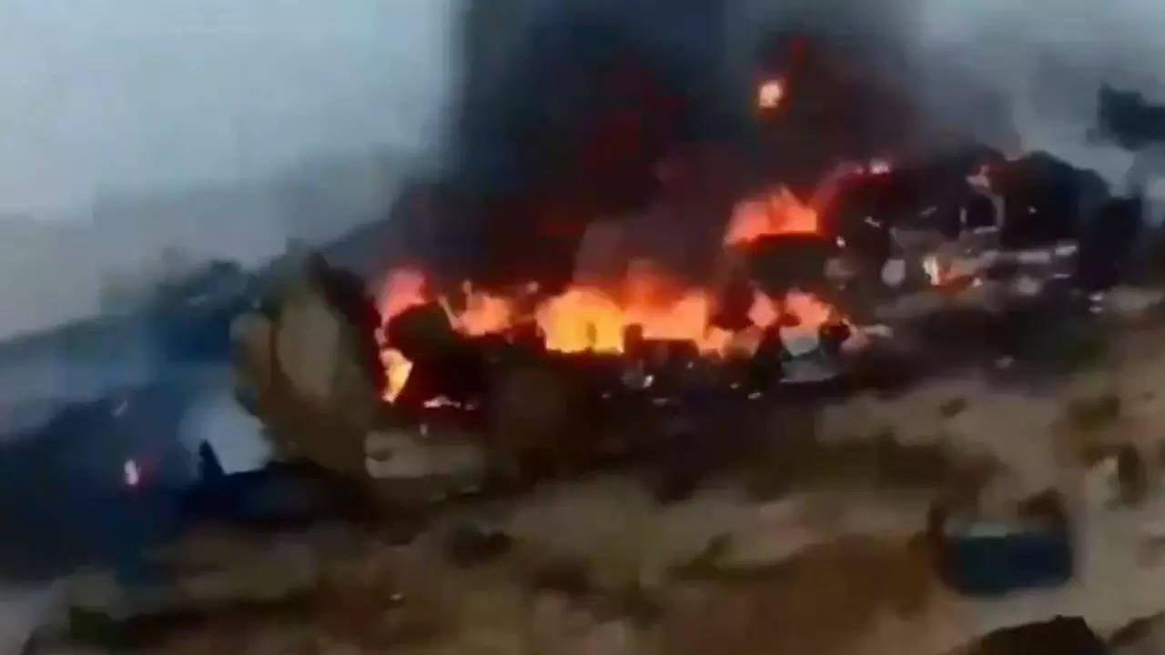 Screen grab from video of crash site