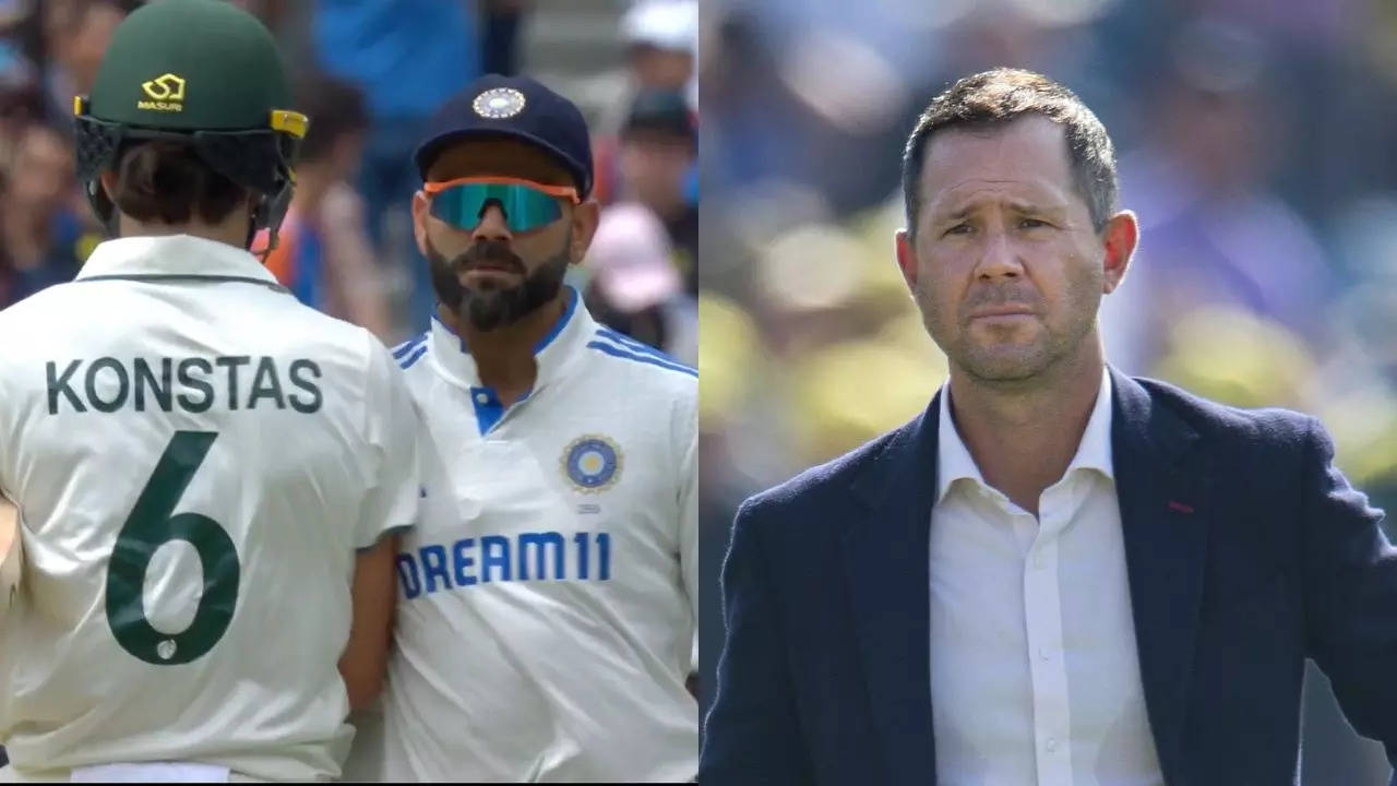 Ricky Ponting has been called out for his Kohli-Konstas verdict. | Courtesy: 7Cricket/Getty Images