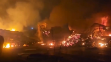 2 killed in fire as tanker laden with chemicals crashes in Gujarat, video