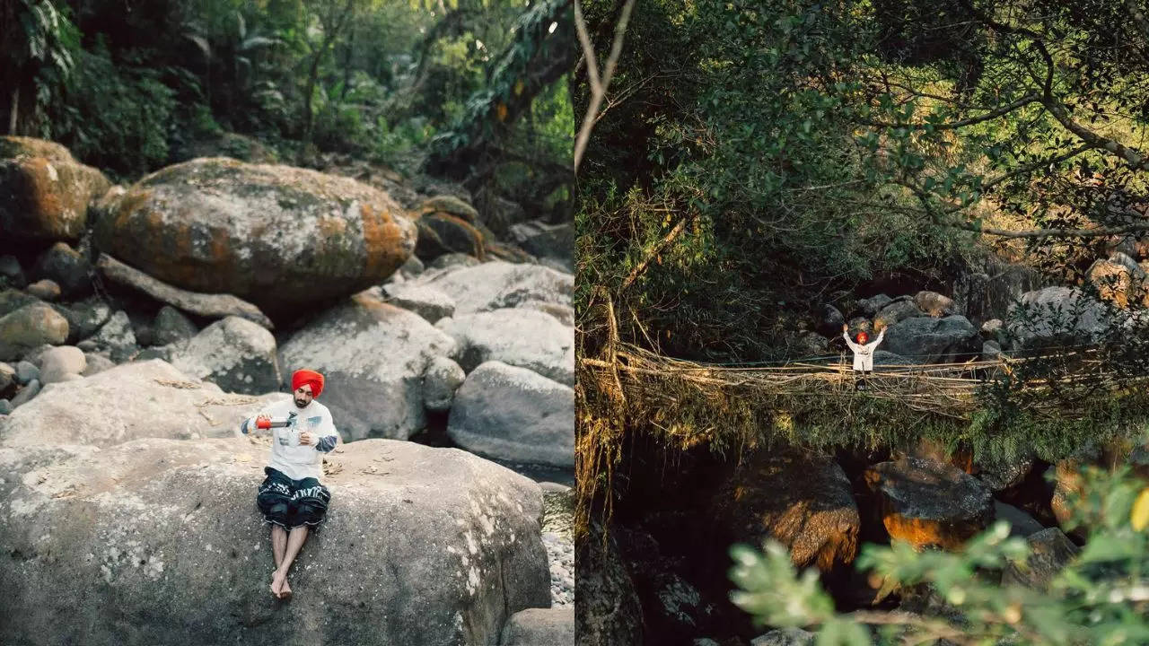 Diljit Dosanjh Discovers The Living Root Bridges Of Meghalaya On His Trip To Shillong