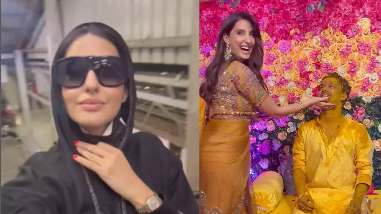 Nora Fatehi Goes Undercover On Train From Mumbai To Ratnagiri To Attend Team Member's Wedding. Watch Video