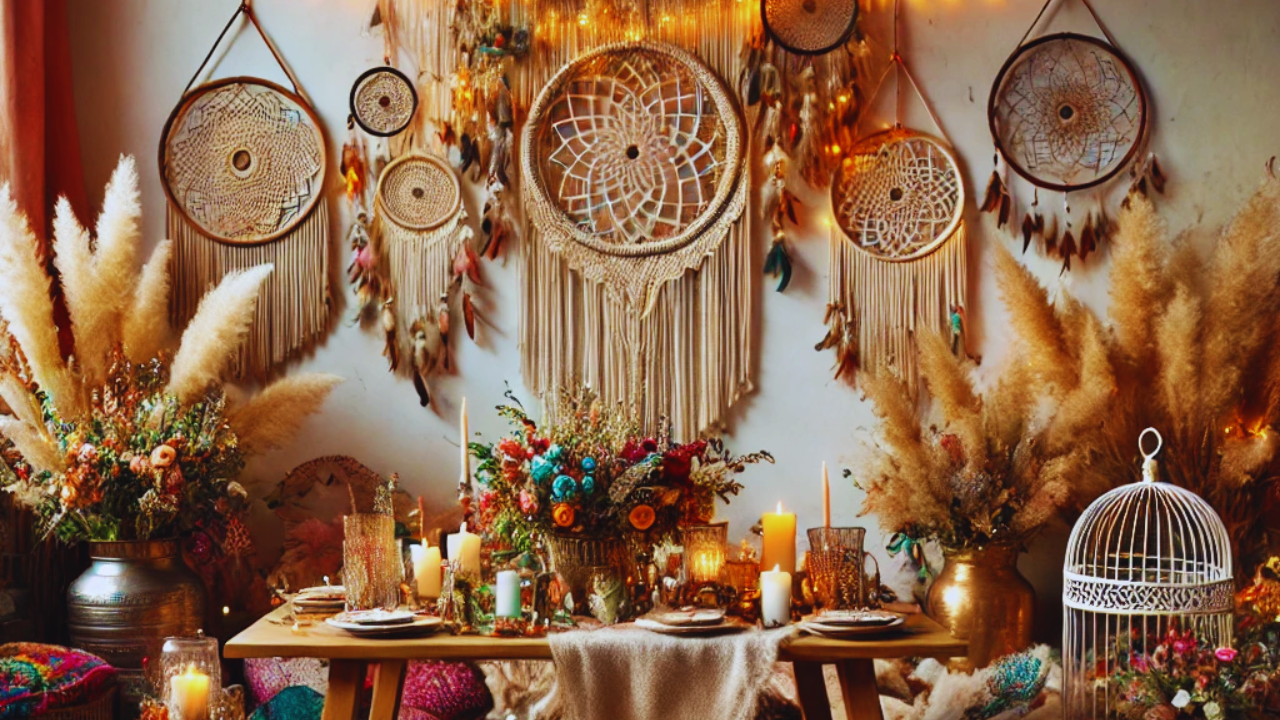 Trendy Boho-Themed New Year Party Decoration Ideas