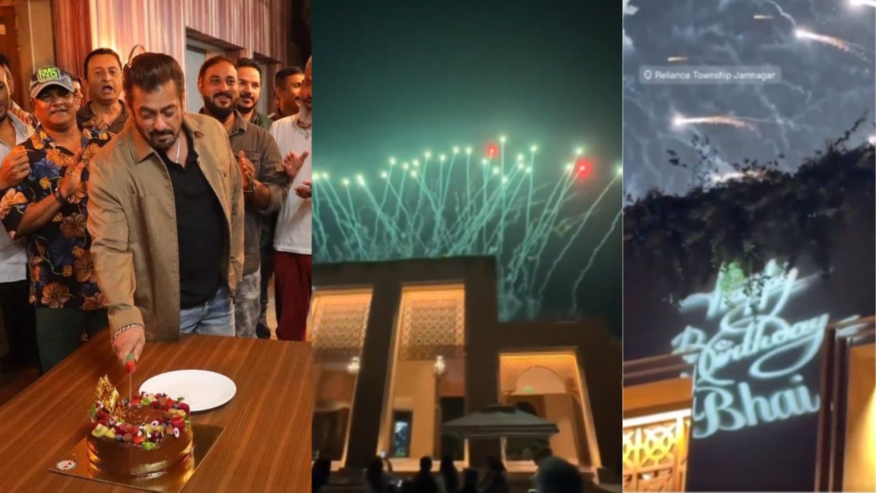 Salman Khan's 59th Birthday: Ambanis Light Up Jamnagar Sky With Fireworks, Host Grand Bash For Sikandar Star. WATCH