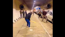 Passengers stranded in snowfall in JK Banihal turn to cricket to boost their spirits