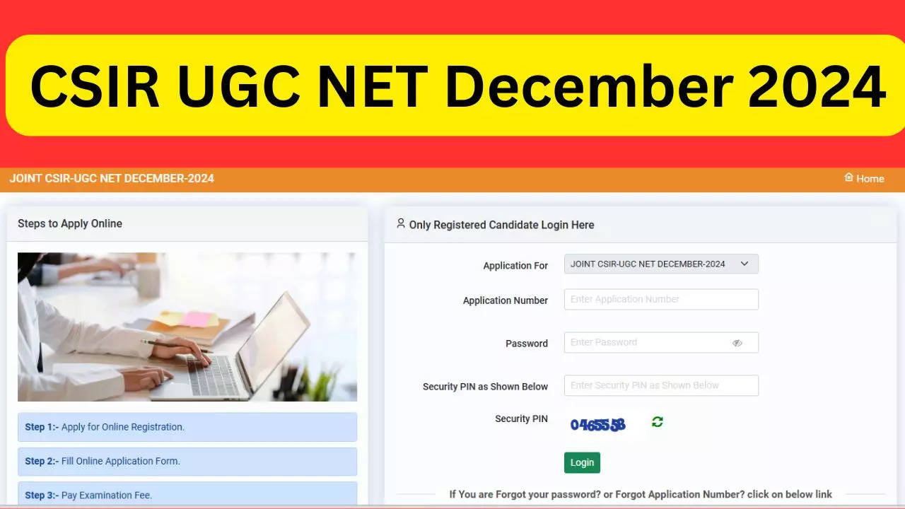 CSIR UGC NET December 2024 Registration