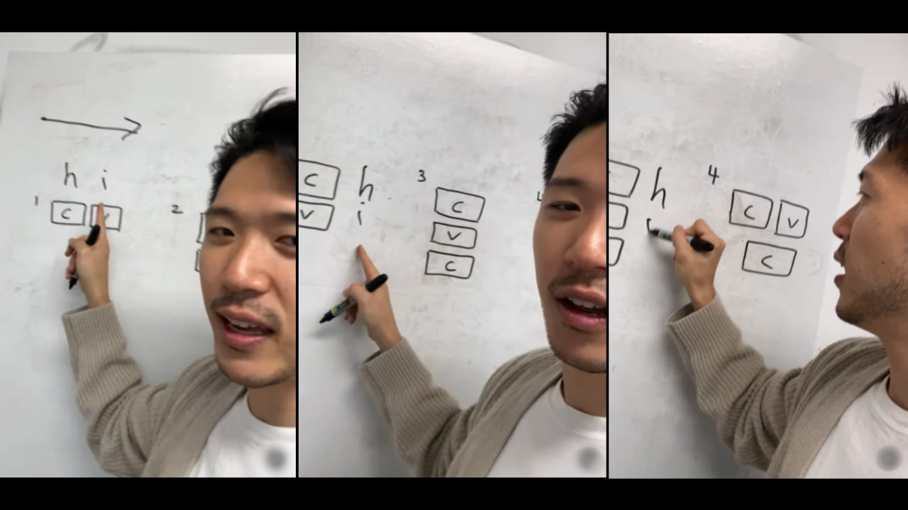 Man teaches ‘Korean in a minute’.