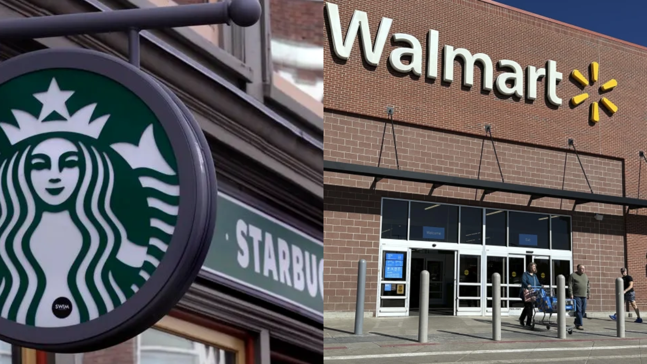 Starbucks and Walmart