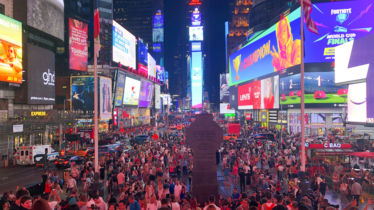 Times Square where annual new year celebrations takes place