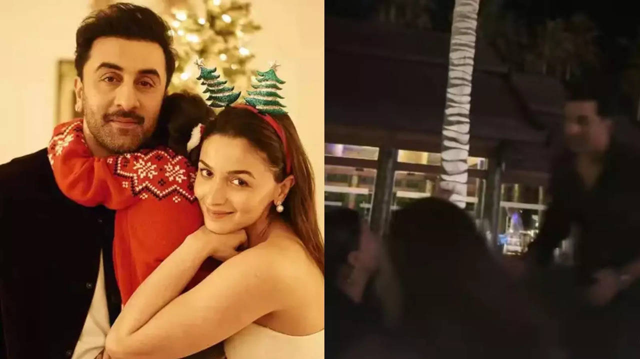 Happy New Year 2025: Ranbir Kapoor Runs To Hug Wife Alia As Clock Strikes 12 And Fireworks Light Up The Sky. WATCH