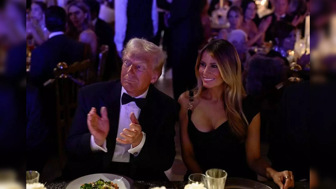 Donald and Melania At New Year Bash.