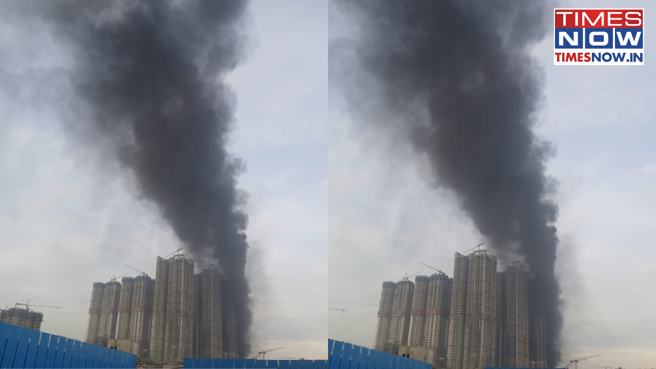 breaking news: massive fire breaks out in hyderabad's kokapet