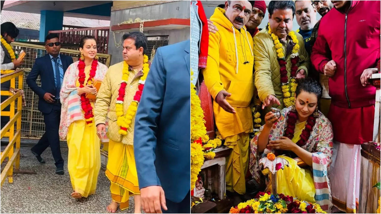 Kangana Ranaut Seeks Blessings Of Maa Pitambara In Madhya Pradesh Ahead Of Emergency's Release