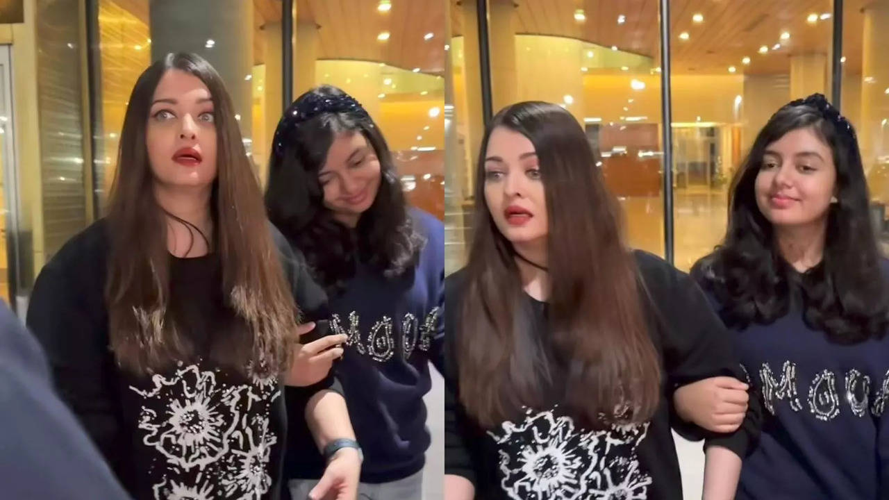 Aishwarya Rai Asks Aaradhya 'Who Pushed You?' After She Misses A Step At Mumbai Airport, Video Goes Viral