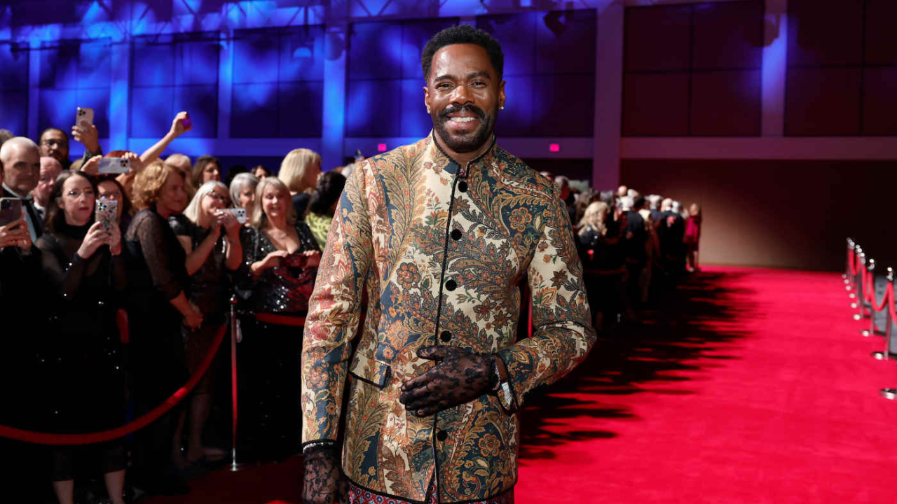 Colman Domingo's bandhgala jacket on red carpet