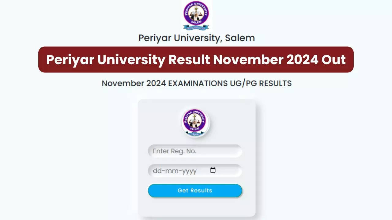 Periyar University Result November 2024 Out