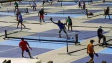 Hundreds of people attended the winter pickleball tournament in Omaha, United States