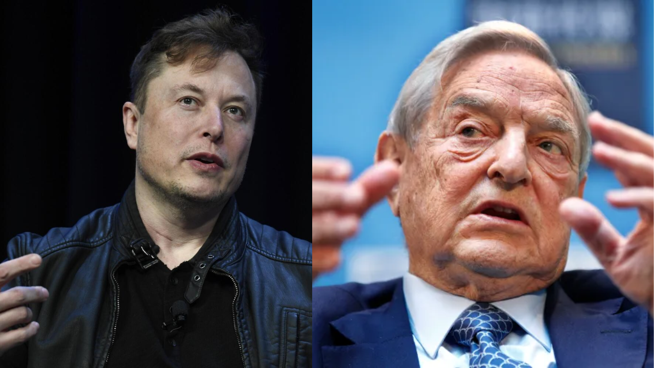 Elon Musk on medal to George Soros