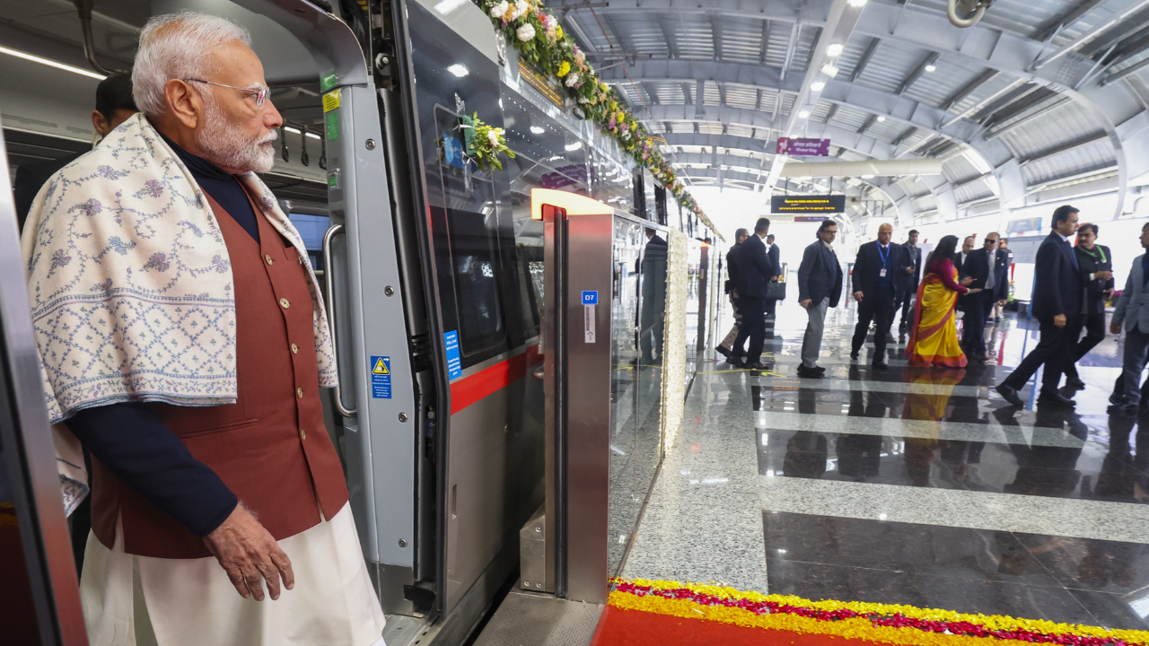 PM Modi Inaugurates Delhi Metro Phase 4's First Stretch