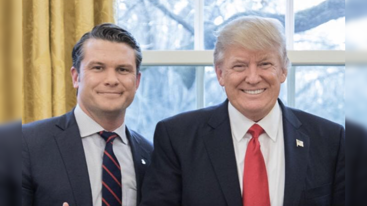 Pete Hegseth and Donald Trump