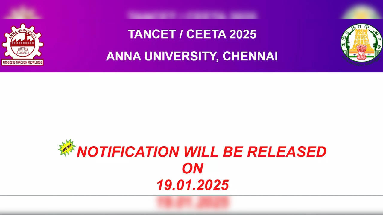 TANCET 2025 Notification to Release on January 19, Details Here