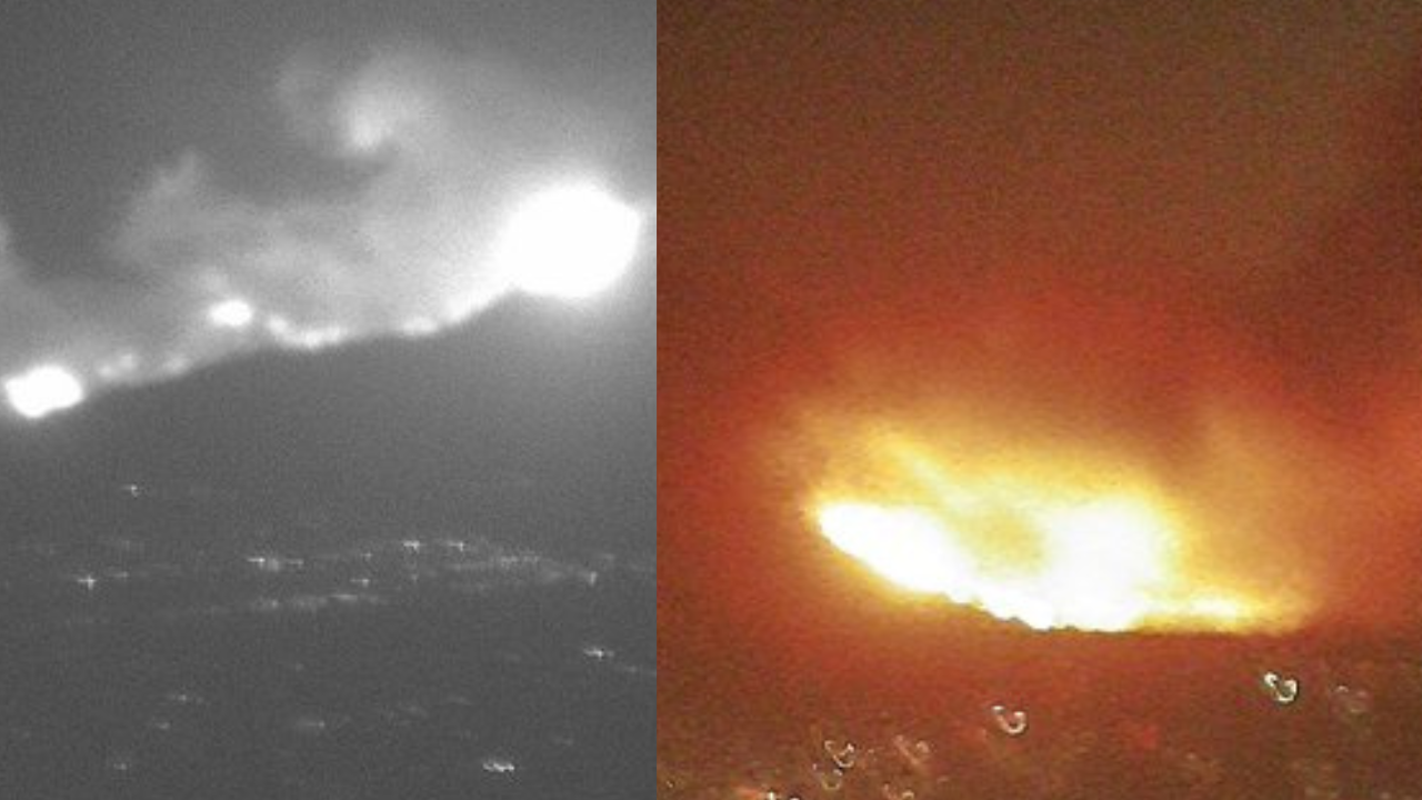 Eaton Canyon Close Fire: Flames At Altadena Golf Course Area | VIDEO