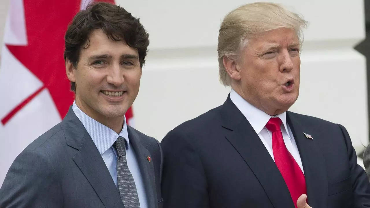 Justin Trudeau with Donald Trump (File Photo)