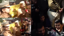 AAP vs Police outside Chief Minister's residence in Delhi amid controversy over Sheesh Mahal, video