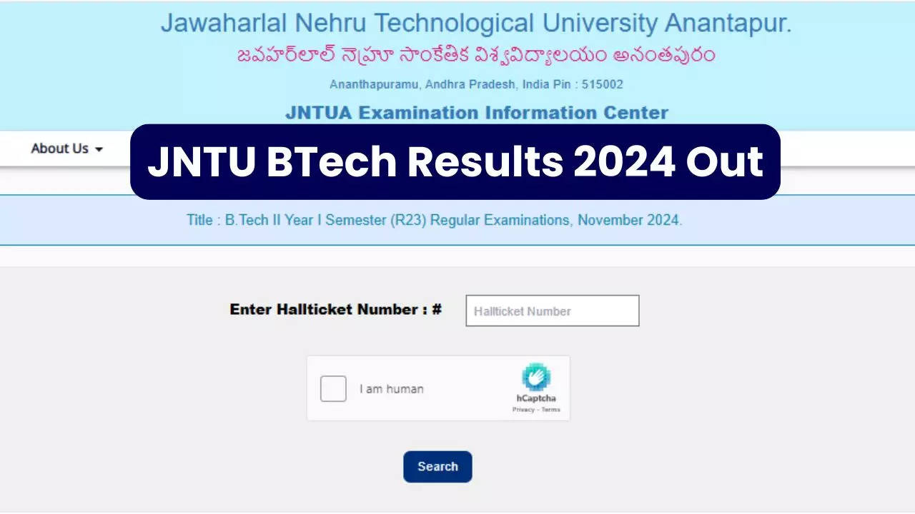 JNTU BTech Results 2024 Out