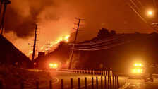 Sunswept fire home collapses in Studio City, fire spreading rapidly Video