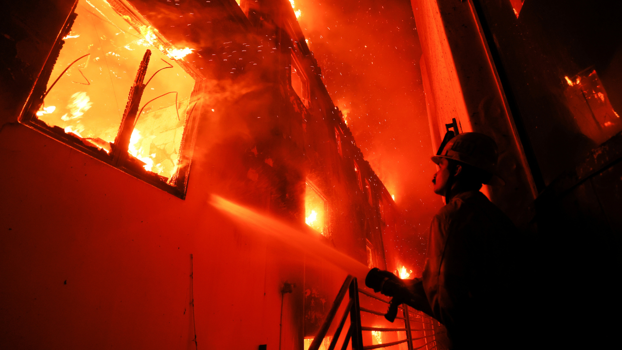 Fire broke out at Studio City, Los Angeles