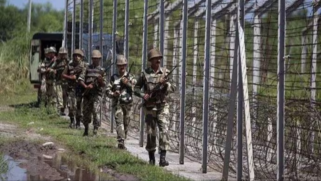 Security forces at the India-Myanmar border