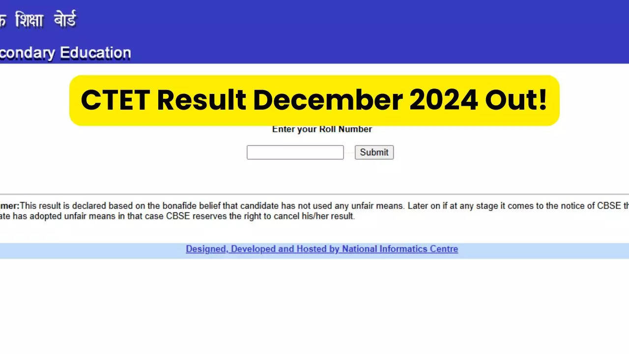 CTET Result December 2024 Out