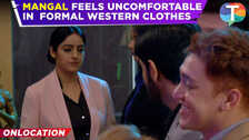 Mangal Lakshmi Update Adit is stunned when Mangal comes to the party wearing formal western attire