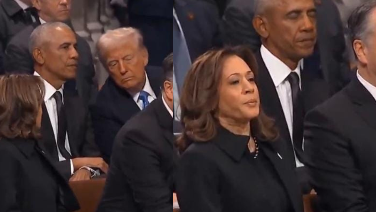 Obama Trump Harris At Jimmy Carter Funeral