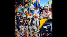 Naga Chaitanya congratulates superstar Ajit Kumar on his team's third place finish in Dubai 24H race